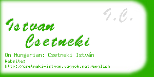 istvan csetneki business card