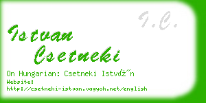 istvan csetneki business card